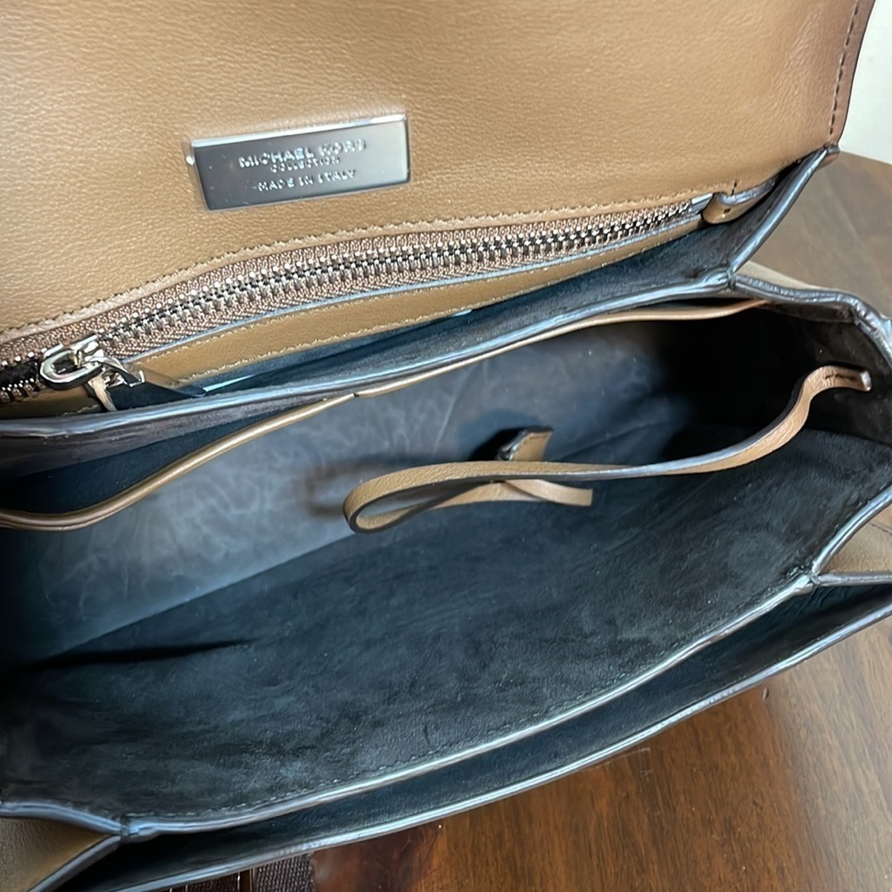 Michael Kors Collection Mia Burnished Calf Leather shoulder satchel crossbody - Picture 15 of 16